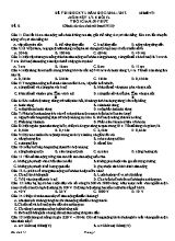 Đề thi học kì I Vật lí lớp 12 - Mã đề 471 - Năm học 2016-2017
